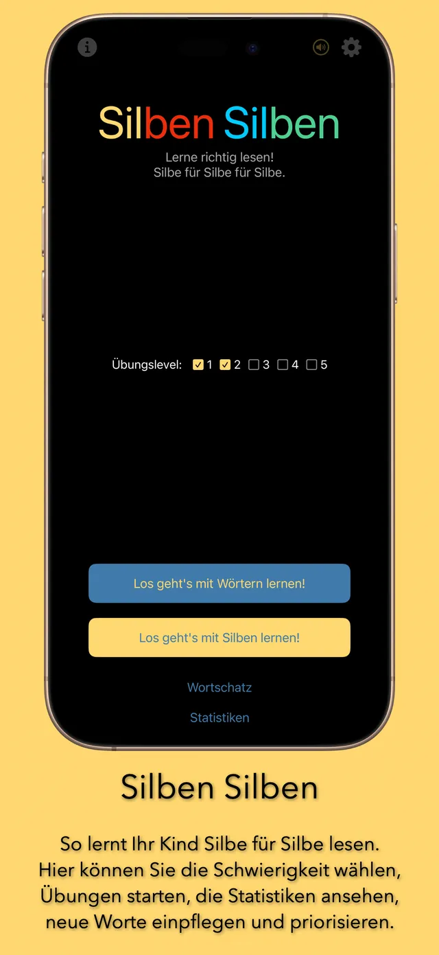 app screenshot Silben Silben