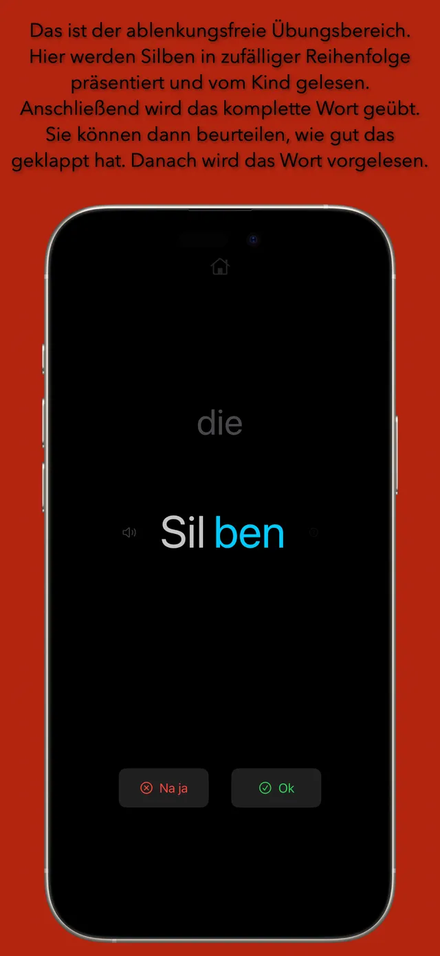 app screenshot Silben Silben