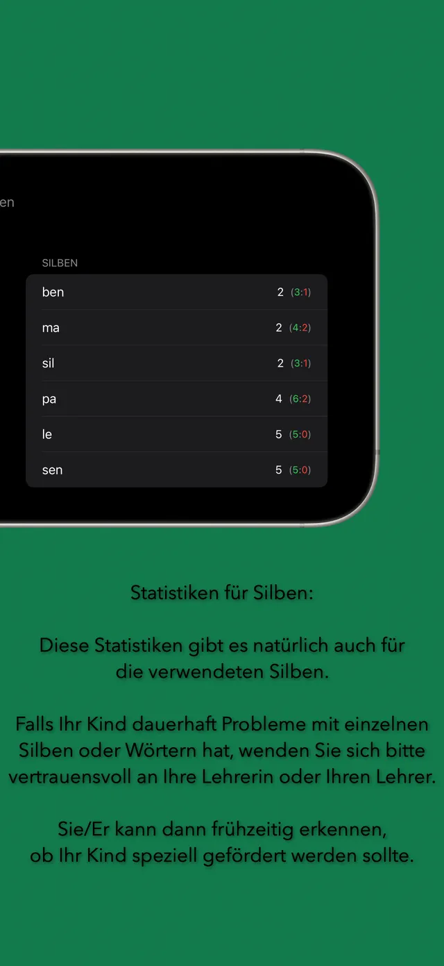 app screenshot Silben Silben